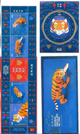 #75188 ARGENTINA 2022 CHINA NEW YEAR TIGER HOROSCOP ZODIAC COMBO S/SHEET+BOOKLET +2 FDC+BROCHURE - Neufs