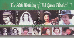 Tokelau Mi Block 34 80th Birthday Of Queen Elizabeth II 2006 - First-Day Cancellation Fakaofo - Tokelau