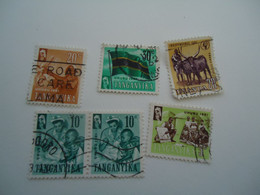 TANGANYIKA  USED  STAMPS 6 ANIMALS  FLAGS..... - Tanganyika (...-1932)