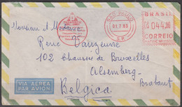Brésil  Empreinte EMA  " PANAMBRA... "  Sur  Enveloppe  De SAO PAULO   Le 1 7 1963  Pour ALSEMBERG  Belgique - Covers & Documents