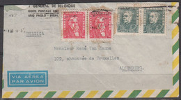 BRESIL  Composition De 2 PAIRES Sur Enveloppe De SAO PAULO Année 1962 Pour ALSEMBERG Belgique Du CONSULAT GENERAL - Cartas & Documentos