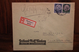 1941 Nürnberg Vach Deutsches Dt Reich Cover Einschreiben Registered Reco R - Lettres & Documents