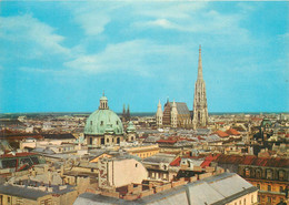 Postcard Austria Wien Rooftop View Stephansdom Und Peterskirche - Belvedère