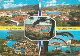 Postcard Croatia Hvar Multi View 1979 - Croatia