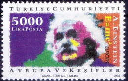 Turkey 1994 MNH, Einstein, Nobel Physics Winner - Albert Einstein