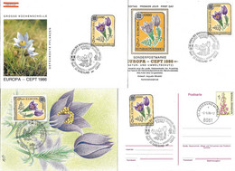 4106k: Österreich 1986, Europa Cept "Blumen" Große Küchenschelle, FDC 8661 St. Radegund In 4 Varianten - St. Radegund