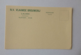 Lauwe  Menen  N.V. Vlaamse Brouwerij  Postkaart  BROUWERIJ BRASSERIE - Menen