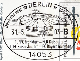 83530) BRD - ✉ PSo 79 Mit So-⨀ 14053 BERLIN Vom 31.05.2003 - DFB - Pokalendspiele 2003 - Affrancature Meccaniche Rosse (EMA)