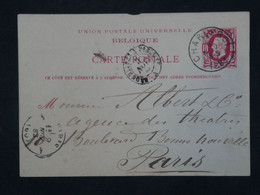 BI 11 BELGIQUE  BELLE CARTE  ENTIER 1883   CHARLEROI  A  PARIS   FRANCE +++AFFRANCH. INTERESSANT+ - Autres & Non Classés