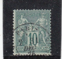 France - Année 1876/98 - Type Sage - Type II - N°YT 76 - 10c Vert - Oblitération CàD - 1876-1898 Sage (Tipo II)