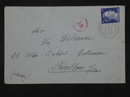 BI 11  ALLEMAGNE ELSASS FRANCE   BELLE LETTRE 1942  A PAVILLON A   PARIS  FRANCE  +HITLER++AFFRANCH. INTERESSANT+ - Storia Postale