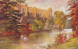 XUK.301  Warwick Castle - Lot Of 2 Old Salmon Postcards - Warwick