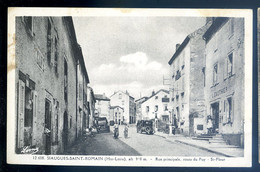 Cpa Du 43 Siaugues Saint Romain -- Rue Principale , Route Du Puy -- St Flour   AOUT22-59 - Saugues