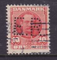 Denmark Perfin Perforé Lochung (E23) 'E.R.' Ernæringsrådet (The Nutrition Council), København Fr. VIII. Stamp (2 Scans) - Variétés Et Curiosités