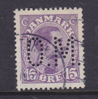 Denmark Perfin Perforé Lochung (O11) 'O.M.' Otto Madsen & H. F. C. Schacke, København Chr. X. Stamp (2 Scans) - Abarten Und Kuriositäten