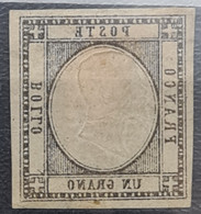 NAPLES 1861 - MNG - Sc# 21b - Silvergrey - Inverted Legend - Neapel