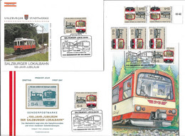 4107o: Österreich 1986, 3 Gute ABSV- Belege Salzburger Lokalbahn Plus 5 Marken **/o - Oberndorf Bei Salzburg