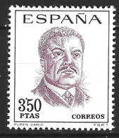 ESPAGNE. N°1491 De 1967. Poète Ruben Dario. - Ecrivains