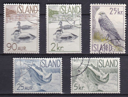 IS064B – ISLANDE – ICELAND – 1959-60 – FAUNA SET – Y&T # 294/8 USED 20 € - Oblitérés