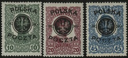 POLAND 1919 Mi 17 - 19 Overprint Lublin IssuePoczta Polska  Guarantie Berbeka Mikstein *MH - Unused Stamps