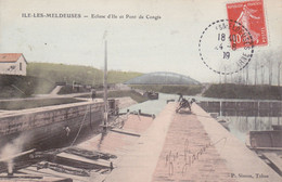 1909 Colorisé ISLES LES MELDEUSES ECLUSE D'ILE ET PONT DE CONGIS - Andere & Zonder Classificatie