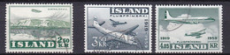 IS343 – ISLANDE – ICELAND – 1952-59 – ICELANDIC AVIATION – Y&T # 28-30/1 USED 4 € - Luchtpost