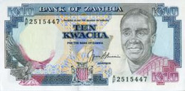 ZAMBIA 10 KWACHA P 31b 1991 UNC NUEVO SC - Zambie