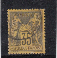 France - Année 1876/98 - Type Sage - Type II - N°YT 93 - 35c Violet Noir - Oblitération CàD - 1876-1898 Sage (Tipo II)