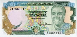 ZAMBIA 20 KWACHA P 32b 1991 UNC NUEVO SC - Zambie