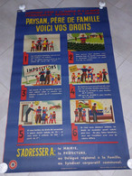 PAYSAN, Père De Famille Voici Vos Droits - Secrétariat D'État à La Famille Et à La Santé - 113x69 - Affiche Pliée - TTB - Afiches