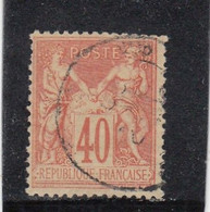 France - Année 1876/98 - Type Sage - Type II - N°YT 94 - 40c Orange - Oblitération CàD - 1876-1898 Sage (Type II)