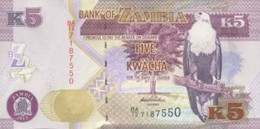 ZAMBIA 5 KWACHA P 50a 2012 UNC NUEVO SC - Zambie