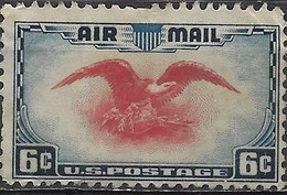 USA 1938 Air. American Bald Eagle And Shield - 6c. - Red And Blue MNG - 1b. 1918-1940 Nuevos