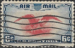 USA 1938 Air. American Bald Eagle And Shield - 6c. - Red And Blue FU - 1a. 1918-1940 Afgestempeld