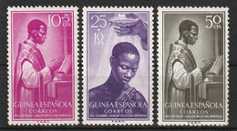 MiNr. 309 - 311 Spanische Besitzungen Im Golf Von Guinea 1955, 1. 6. 100 Jahre Apostolische Präfektur Von Fernando Póo. - Guinea Española