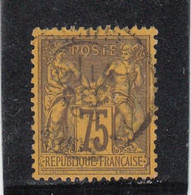 France - Année 1876/98 - Type Sage - Type II - N°YT 99 - 75c Violet S.orange - Oblitération CàD - 1876-1898 Sage (Tipo II)
