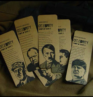 China Bookmark，World War II Man, Hitler Churchill Stalin Mussolini De Gaulle，5 Bookmarks - Marque-Pages