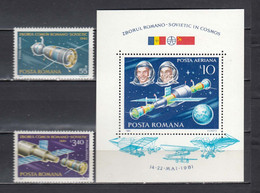 Romania 1981 - Joint Spaceship USSS - Romania, Mi-Nr. 3792/93+Bl. 180, MNH** - Nuovi