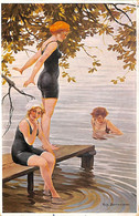 Ab6720 - VINTAGE POSTCARD-Glamour Ladies Donnine-ARTIST SIGNED-Rich Borrmeister - Borrmeister, R.