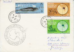 British Antarctic Territory (BAT)Ca RRS Bransfield  Card Ca Faraday 29 MR 1989 (AT163) - Lettres & Documents