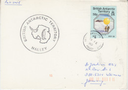 British Antarctic Territory (BAT) Card Ca Halley 19 FE 1990 (AT168) - Lettres & Documents