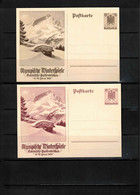 Germany / Deutschland 1936 Olympic Games Garmisch-Partenkirchen 2x Postal Stationery Postcards - Invierno 1936: Garmisch-Partenkirchen