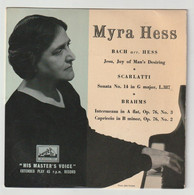 45T Single Piano Recital By Myra Hess His Master's Voice Jaren 60 - Classique