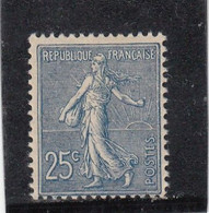 France - Année 1900 - Neuf** - Type Semeuse Lignée - N°YT 132 - 25c Bleu - Nuevos