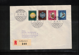 Schweiz / Switzerland 1948 Olympic Games St. Moritz Interesting Registered Letter - Winter 1948: St-Moritz