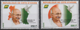 Côte D'Ivoire Ivory Coast 2019 Mi. ? 150ème Anniversaire Mohandas Mahatma Gandhi Peace Dove Bird Frieden Paix Oiseau - Emisiones Comunes