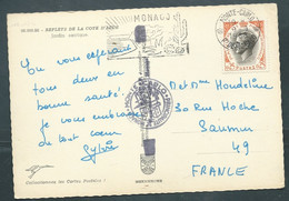 Cpsm Gf -  Carte Envoi De Monaco  En 1968  Affranchie Pour La France   Maca 3786 - Storia Postale