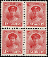 Luxembourg, Luxemburg 1921 Grande Duchesse Charlotte Bloc 4x 30c. Neuf MNH** - 1921-27 Charlotte Di Fronte