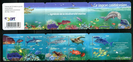 Nouvelle Calédonie - 2013 - Carnet Autoadhésif Faune Marine Du Lagon Calédonien  - 10 Timbres - Nos 1177 à 1186- Cote 25 - Markenheftchen