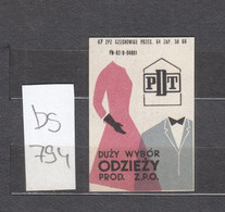 Poland Polish Vintage Advertising-Fashion Dress, Matchbox Label, Match Label, Match Sticker (ds794) - Zündholzschachteletiketten